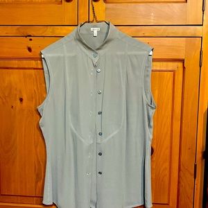 Escada sleeveless blouse with convertible collar